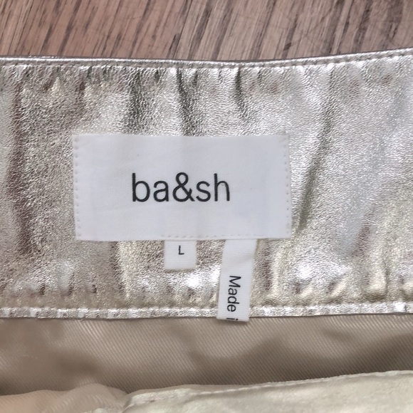 Gorgeous Ba&sh Gold Leather Pomy Doré skirt - Picture 9 of 15